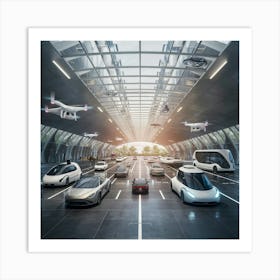 Futuristic Cars Art Print