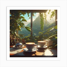 Coffee And Plants Art Print