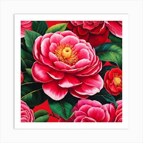 Camellia Dreams: A Painter's Vision Art Print