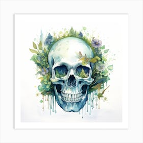 Skull In The Forest Art Print