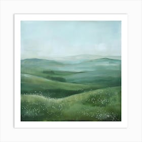 'Green Hills' 1 Art Print