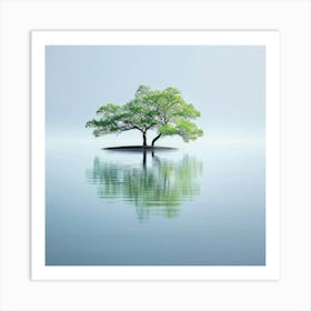 Tree In The Water Art Print