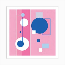 Pink geometric Art Print