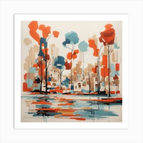 Abstract Depiction Of Kalemegdan Park Art Print