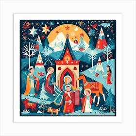 Christmas Nativity 2 Art Print