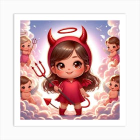 Little Devil Girl 1 Art Print