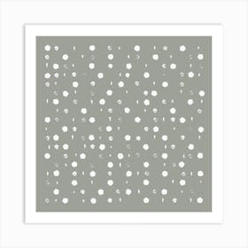 Polka Dots Green Art Print