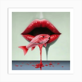 'Bloody Lip' Art Print