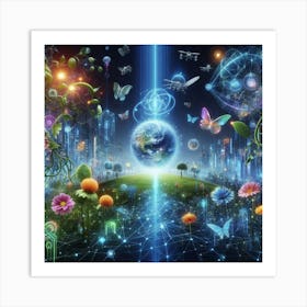 Psychedelic Garden 1 Art Print