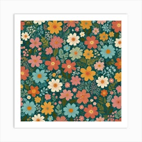 Floral Pattern 31 Art Print