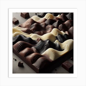 Chocolate waves 1 Art Print