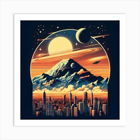 Space City 3 Art Print