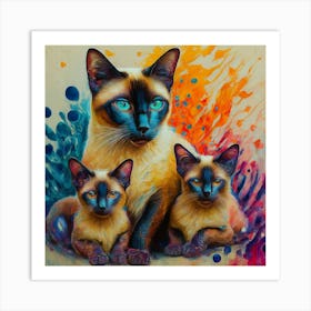 Simese Family Art Print