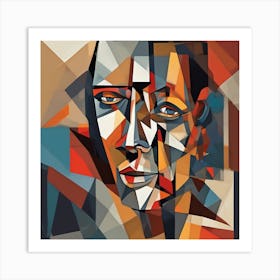 A Cubist Portrait The Human 3 Art Print