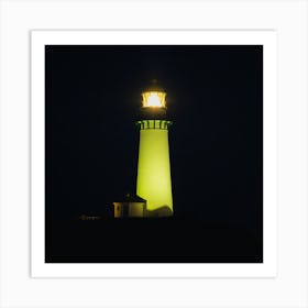 Lighthouse At Night Art Print