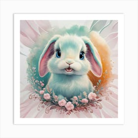 Cute Bunny Art Print