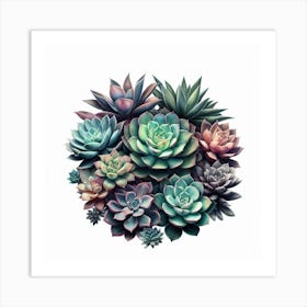 Succulents 1 Art Print