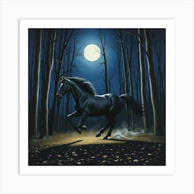 Horse In The Woods 11 Art Print