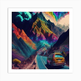 Psychedelic Landscape Art Print