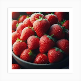 Strawberries In A Bowl 3 Art Print