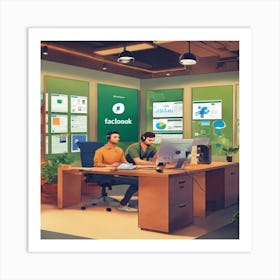 Facebook Office Art Print