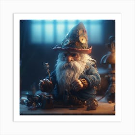 Steampunk Gnome 3 Art Print