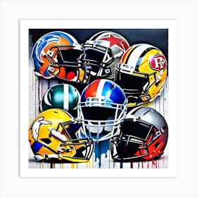 Nfl Football Helmets Art Print