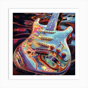 Psychedelic Guitar 1 Art Print