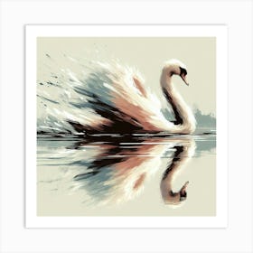 Illustration Swan 3 Art Print