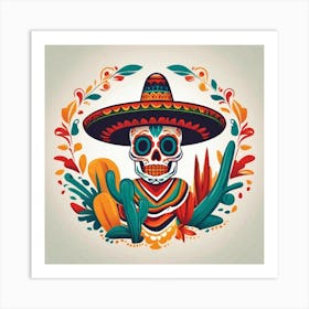 Day Of The Dead Skull 132 Art Print