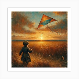 Kite Flying Art Print