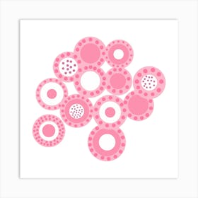 Pink Cirles Art Print