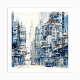 Futuristic City 47 Art Print