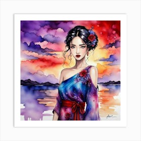 Asian Girl Art Print