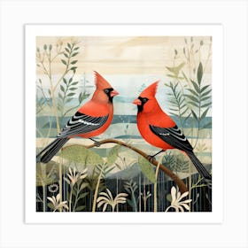 Bird In Nature Cardinal 4 Art Print