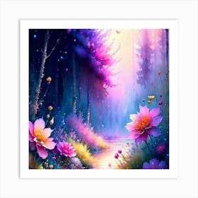 Lotus Flower Painting 2 Art Print