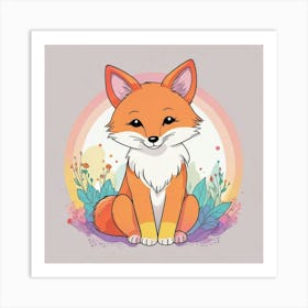 Cute Fox Art Print