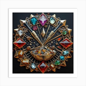 Logo made of gemstones extracted with a tablespoon. 14 Art Print