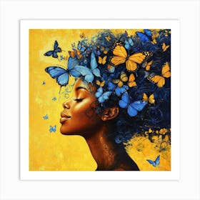 Butterfly Girl 35 Art Print