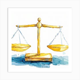 Justice Scales Art Print