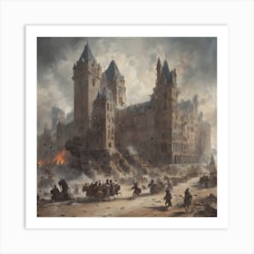 Battle Of The Castles Art Print