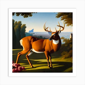 Deer In The Woods Art Print