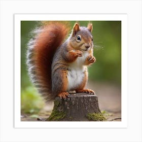 Red Squirrel Art Print