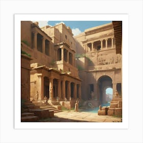 Egyptian City Art Print Art Print