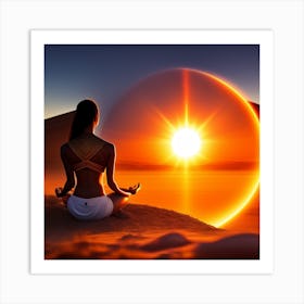 Meditation In The Desert Art Print