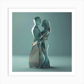 Couple In Glass Art Print