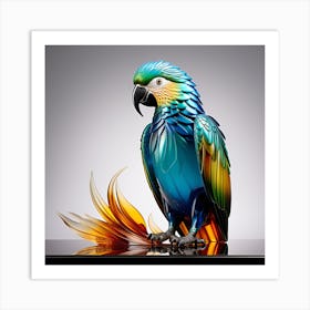 Glass Parrot Art Print