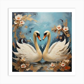 Swans 12 Art Print