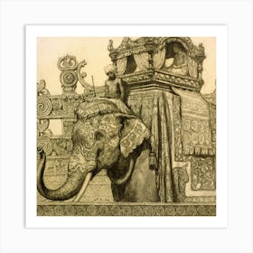 Elephant With Howdah (Between 1890 And 1934) By Wladyslaw Theodore Benda Art Print