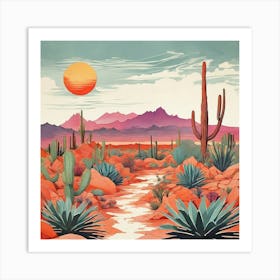 Desert Landscape Canvas Print art print Art Print